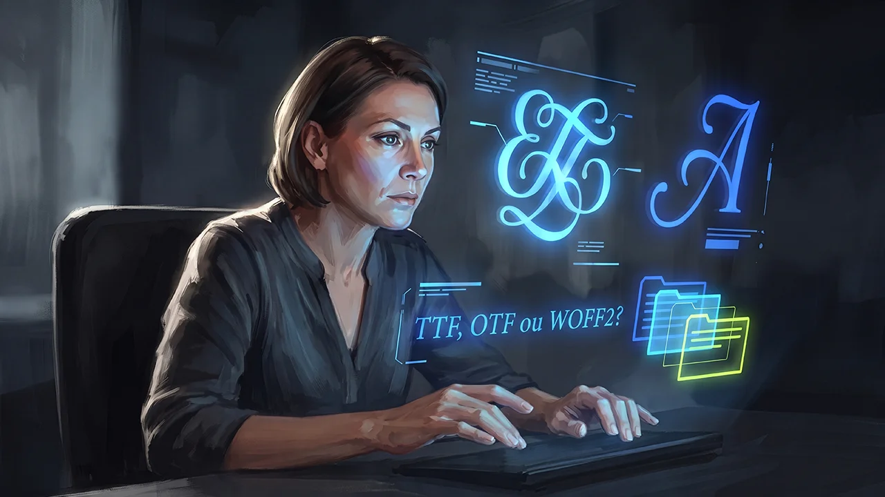 Formatos de fonte: TTF, OTF, WOFF2 e quando usar cada um